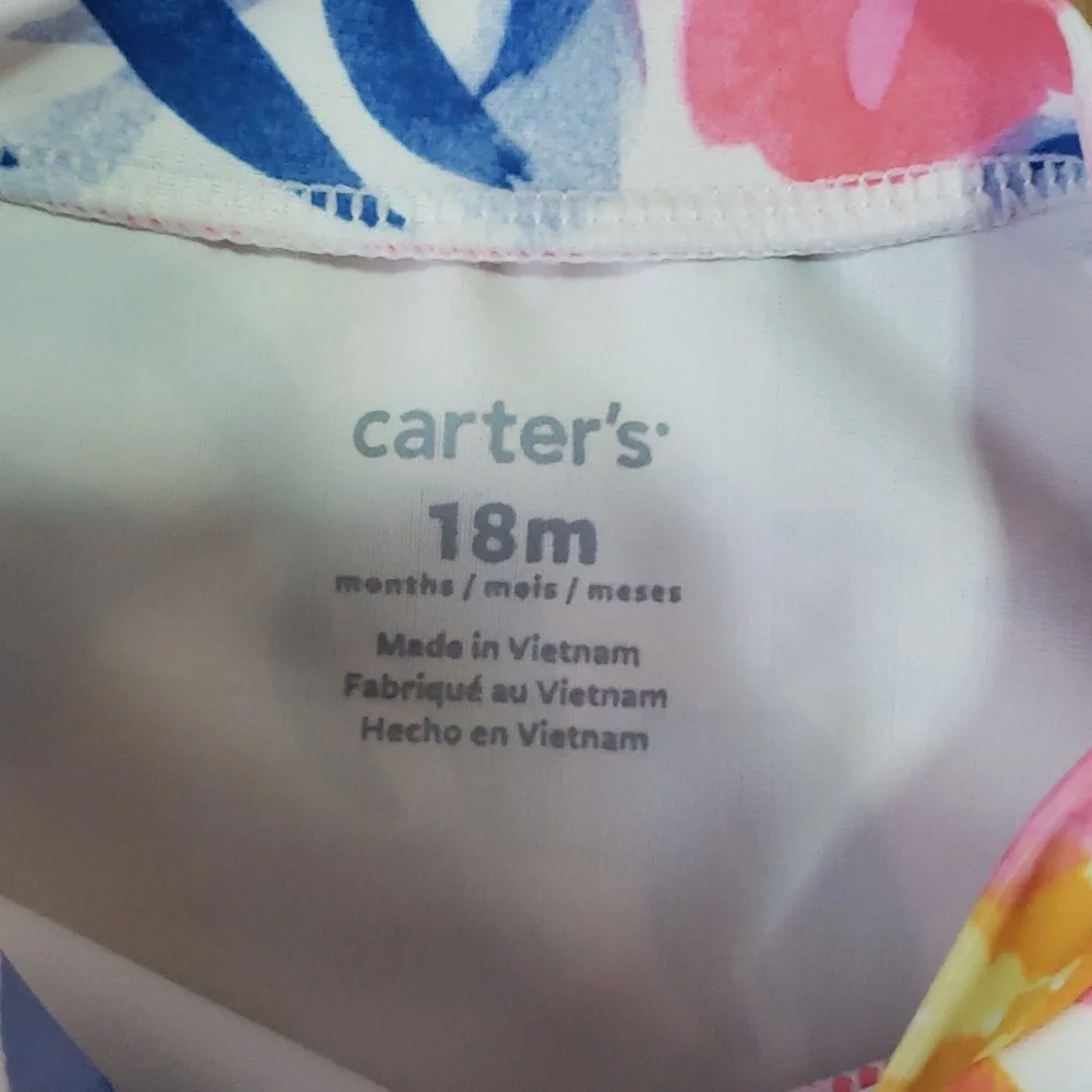 Carter's Rash Guard Swim Top Floral 18 month